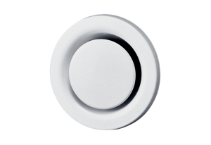 Picture of Maico TM 10 - Tellerventil für Abluft, Stahlblech einbrennlackiert weiß, mit Einbaurahmen, DN 100, für Wohnungslüftung max. 30 m³/h - Art.-Nr.: 0151.0194