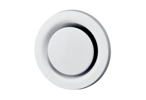 Picture of Maico TM 12 - Tellerventil für Abluft, Stahlblech einbrennlackiert weiß, mit Einbaurahmen, DN 125, für Wohnungslüftung max. 60 m³/h - Art.-Nr. 0151.0196