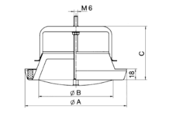 Picture of Maico TM 12 - Tellerventil für Abluft, Stahlblech einbrennlackiert weiß, mit Einbaurahmen, DN 125, für Wohnungslüftung max. 60 m³/h - Art.-Nr. 0151.0196