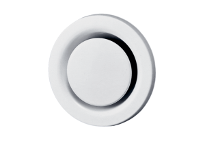 Picture of Maico TM 16 - Tellerventil für Abluft, Stahlblech einbrennlackiert weiß, mit Einbaurahmen, DN 160, für Wohnungslüftung max. 160 m³/h - Art.-Nr.: 0151.0197