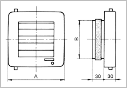 Picture of Maico AE 10/1 - Elektrische Innen-Verschlussklappe, Kunststoff, DN 100, verkehrsweiß - Art.-Nr.: 0151.0400