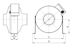 Picture of Maico FUR 10/12/16 - Befestigungsfuß zur Montage von ERR 10.., ERR 12.. und ERR 16/1 an Wänden, Decken oder auf Konsolen - Art.-Nr.: 0036.0087
