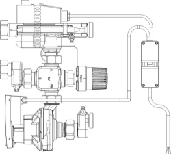Picture of OVENTROP Regelstation „Regufloor HN“ in kompakter Bauweise, mit Wilo Yonos Para, DN 25, Art.Nr. : 1151600