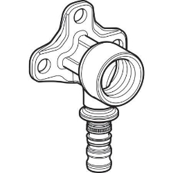 Picture of Geberit Mepla Anschlusswinkel 90°, DN 15, d 20 mm, Art.-Nr. 602.294.00.5