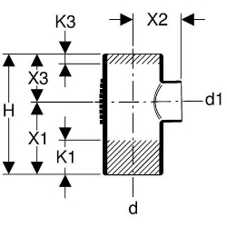 Picture of Geberit Silent-db20 Abzweig 88.5°,  DN:100 / 60, d[mm]:110, d1[mm]:63, Art.Nr. : 310.068.14.1