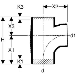 Picture of Geberit Silent-db20 Bogenabzweig 88.5°,  DN:125 / 100, d[mm]:135, d1[mm]:110, Art.Nr. : 312.109.14.1