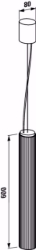 Picture of Laufen KARTELL BY LAUFEN - Hängeleuchte 'Rifly', 600 mm, Kunststoff, Halter verchromt, 80 x 80 x 600,   084, kristallklar  , Art.Nr. : H3893340840001