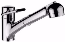 Bild von Laufen Armaturen -35740.015 Spültischmischer, Ausladung 225 mm, Schwenkauslauf mit Handbrause , Art.Nr. : WI939655100001 - Nachfolgemodel HF939655100000