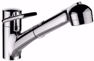 Bild von Laufen Armaturen -35740.015 Spültischmischer, Ausladung 225 mm, Schwenkauslauf mit Handbrause , Art.Nr. : WI939655100001 - Nachfolgemodel HF939655100000