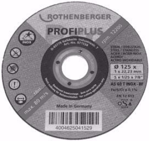 Picture of Rothenberger Trennscheibe Inox 10Stk 125x1 mm , Art.Nr. : 071534D