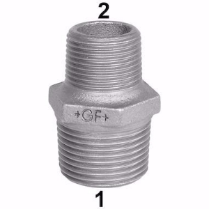 Picture of +GF+ 245 Doppelnippel, reduziert, ISO/EN N8, Dim. (1-2): 1" ‑ 3/4", Art.Nr.: 770245124