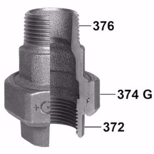 Picture of +GF+ 335 Verschraubung, flach dichtend, Dimension ″: 11/4", Art.Nr.: 770335207