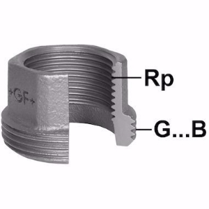 Picture of +GF+ 370 Einschraubteil, flach dichtend, Dim. Rp ″: 1 1/4, Art.Nr.: 770370207