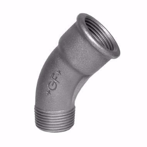 Picture of +GF+ 40 Bogen 45°, lang, ISO/EN G4/45°, Dimension ″: 11/4", Art.Nr.: 770040207