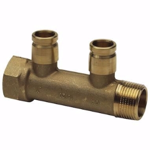 Bild von +GF+ iFIT Verteiler-Modul Messing Mit Achsenabstand 55mm, Grösse: 3/4 ‑ 16/20, Art.Nr.: 762101295 - Nachfolgerprodukt 762102295