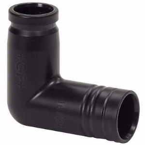 Picture of +GF+ iFIT Winkel-Modul 90° PPSU Mit Rohrkontur, d mm: 25 ‑ 32, Art.Nr.: 762101203