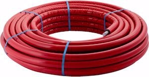 Bild von Geberit FlowFit/PushFit Metallverbundrohr in Rollen vorgedämmt rot, d20mm, L 50m, Art.Nr. :619.111.00.1 - 619.111.00.2