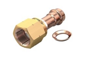 Bild von MaxiPro (Conex Bänninger) - WIEDERVERWENDBAR BORDELADAPTER  3/4", MESSINGMUTTER & KUPFERDICHTRING - 2/PCK, Art.Nr. :CMP-2049-000