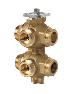 Picture of Siemens 6-Weg Regelkugelhahn, Aussengewinde, PN16, DN20, kvs links 1,6, kvs rechts 2,5, Art.Nr.: VWG41.20-1.6-2.5