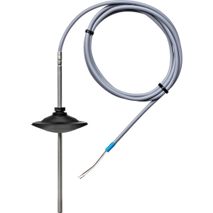 Bild von Belimo Kabel-Temperatursensor mit Montageflansch passiv, NTC20k, Sondenlänge 200 mm, Sondendurchmesser 6 mm, Kabel 2 m, 
2-Draht, Art.Nr. 01CT-1QPF