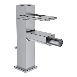 Picture of Laufen Armaturen - Bidetmischer, Ausladung 113 mm, Festauslauf, mit Ablaufventil, Edelstahl , Art.Nr. : HF901110441000