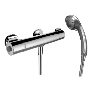 Bild von Laufen Armaturen - Thermostatischer Duschenmischer, Anschlussdistanz 153 mm, ohne Verschraubungen, ohne Zubehör , Art.Nr. : WI932050100010