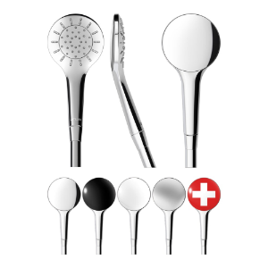 Bild von Laufen Armaturen - MyTwin100, Handbrause, mit RubiClean und Ecochoice, Chrome/Glacierwhite , Art.Nr. : WI939028101000