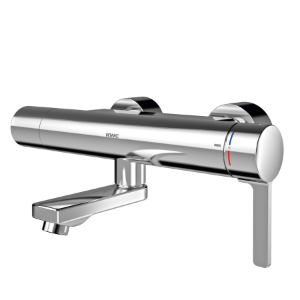 Picture of KWC F5L-Therm F5LT1013 Thermostat-Wandbatterie mit Rückflussverhinderer:ja, Berechnungsdurchfluss Trinkwasser:0.07 l/s, Berechnungsdurchfluss Warmwasser:0.07 l/s, Art.Nr. : 2030066491