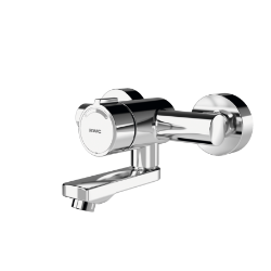 Picture of KWC F3SM1003 Selbstschluss-Wandbatterie mit Rückflussverhinderer:ja, Berechnungsdurchfluss Trinkwasser:0.07 l/s, Berechnungsdurchfluss Warmwasser:0.07 l/s, Art.Nr. : 2030036196