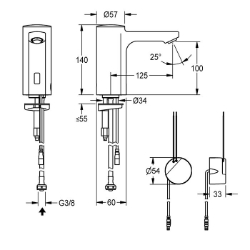 Picture of KWC F5E F5EV1003 Elektronik-Standventil mit Rückflussverhinderer:nein, Berechnungsdurchfluss Trinkwasser:0.1 l/s, A3000 open-kompatibel:nein, Art.Nr. : 2030035331