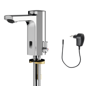 Picture of KWC F5E-Mix F5EM1002 Elektronik-Standbatterie mit Rückflussverhinderer:ja, Berechnungsdurchfluss Trinkwasser:0.07 l/s, Berechnungsdurchfluss Warmwasser:0.07 l/s, Art.Nr. : 2030035328