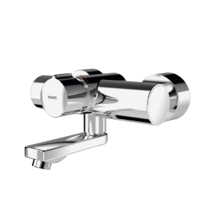 Picture of KWC F5S-Mix F5SM1004 Selbstschluss-Wandbatterie mit Rückflussverhinderer:ja, Berechnungsdurchfluss Trinkwasser:0.07 l/s, Berechnungsdurchfluss Warmwasser:0.07 l/s, Art.Nr. : 2030032992