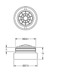 Picture of KWC ZAQUA087 Luftsprudler 6,0 l/min Füllmenge:1, Mengeneinheit:Stück, Art.Nr. : 2000101160