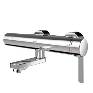 Picture of KWC F5L-Therm F5LT1012 Thermostat-Wandbatterie mit Rückflussverhinderer:ja, Berechnungsdurchfluss Trinkwasser:0.07 l/s, Berechnungsdurchfluss Warmwasser:0.07 l/s, Art.Nr. : 2030066490