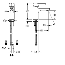 Picture of KWC F5L-Mix F5LM1034 Einhebel-Standbatterie mit Rückflussverhinderer:nein, Drucklos:nein, mit Filter:ja, Art.Nr. : 2030066467
