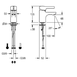 Picture of KWC F5L-Mix F5LM1033 Einhebel-Standbatterie mit Rückflussverhinderer:nein, Drucklos:nein, mit Filter:ja, Art.Nr. : 2030066466
