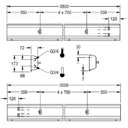 Bild von KWC AQFU0224 Armatureneinheit Zirkulation:nein, Armatur:für separaten Duschkopf, Hygienespülung:nein, Art.Nr. : 2030064912
