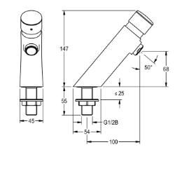 Picture of KWC F3SV1004 Selbstschluss-Standventil mit Rückflussverhinderer:nein, Drucklos:nein, mit Filter:nein, Art.Nr. : 2030049135