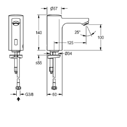 Picture of KWC F5E F5EV1005 Elektronik-Standventil mit Rückflussverhinderer:nein, Berechnungsdurchfluss Trinkwasser:0.1 l/s, A3000 open-kompatibel:nein, Art.Nr. : 2030039435