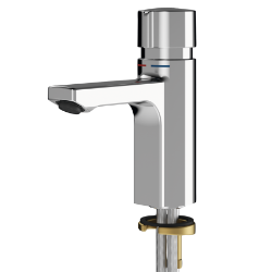 Picture of KWC F5S-Mix F5SM1002 Selbstschluss-Standbatterie mit Rückflussverhinderer:ja, Berechnungsdurchfluss Trinkwasser:0.07 l/s, Berechnungsdurchfluss Warmwasser:0.07 l/s, Art.Nr. : 2030036164