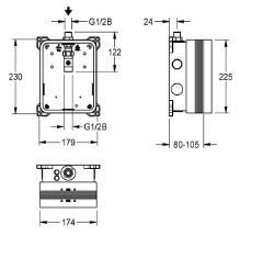 Picture of KWC F3BV1001 Rohbauset Anwendung:waschen, Barrierefrei:nein, Ausführung Einbauarmatur:Einbauteil, Art.Nr. : 2030036142