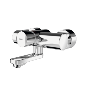 Picture of KWC F5S-Mix F5SM1005 Selbstschluss-Wandbatterie mit Rückflussverhinderer:ja, Berechnungsdurchfluss Trinkwasser:0.07 l/s, Berechnungsdurchfluss Warmwasser:0.07 l/s, Art.Nr. : 2030032993