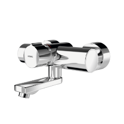 Picture of KWC F5S-Mix F5SM1003 Selbstschluss-Wandbatterie mit Rückflussverhinderer:ja, Berechnungsdurchfluss Trinkwasser:0.07 l/s, Berechnungsdurchfluss Warmwasser:0.07 l/s, Art.Nr. : 2030032991