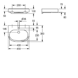 Picture of KWC VARIUScare ANMW505 Waschtisch barrierefrei Typ des Beckens:Waschbecken, Beckenposition:mittig, Art.Nr. : 2030020963