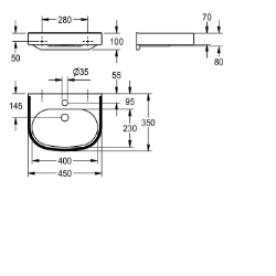 Picture of KWC VARIUScare ANMW504 Waschtisch barrierefrei Typ des Beckens:Waschbecken, Beckenposition:mittig, Art.Nr. : 2030020962