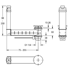 Picture of KWC ZANMW902 Ab- und Überlaufgarnitur Füllmenge:1, Mengeneinheit:Stück, Art.Nr. : 2000100932