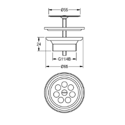 Picture of KWC ZANMW901 Siebablaufventil Füllmenge:1, Mengeneinheit:Stück, Art.Nr. : 2000100854