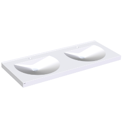 Picture of KWC RONDA ANMW221 Waschtisch Beckenposition:mittig, Becken: Höhe:90 mm, Becken: Tiefe:380 mm, Art.Nr. : 2000090007