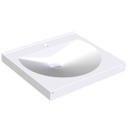 Picture of KWC RONDA ANMW211 Waschtisch Beckenposition:mittig, Becken: Höhe:90 mm, Becken: Tiefe:380 mm, Art.Nr. : 2000090005