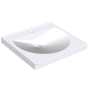 Picture of KWC RONDA ANMW211 Waschtisch Beckenposition:mittig, Becken: Höhe:90 mm, Becken: Tiefe:380 mm, Art.Nr. : 2000090005